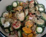 A picture of step 3 of Karele ka achar.