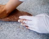 A picture of step 7 of Mini and Cute Cocoa Marble Bread | used two loaf pans.