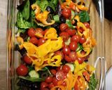 A picture of step 4 of Spicy Chicken & Veggie Noodle Pasta Salad.