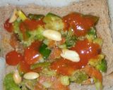 A picture of step 5 of Veg-peanut sandwich.