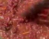 A picture of step 5 of Spaghetti Bolognese (Italian Red Sauce spaghetti).