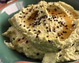 A picture of step 4 of Edamammus (Edamame Hummus).