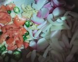 A picture of step 1 of Aloo matar ka salan.