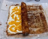 Foto del paso 5 de la receta: Pionono relleno con crema y duraznos 🍑 🥛 | Riquísimo y Fácil