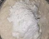 A picture of step 4 of Nariyal burfi.