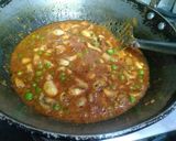 A picture of step 1 of Khoya, Matar, Mushroom.