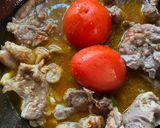 A picture of step 2 of Dumba Karahi - Kashmiri style mutton.
