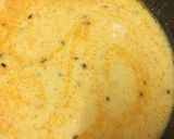 A picture of step 1 of Rajasthani kadhi with masala rice.