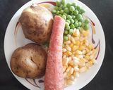 A picture of step 1 of Sweet corn cutlet.