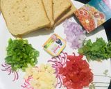 A picture of step 1 of Veg Masala Sandwich.