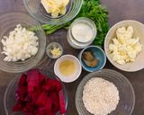 Céklás rizottó fetával recept fázis 4 fotója
