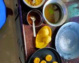 A picture of step 3 of Pizza Pani Puri shots.