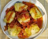 Foto langkah ke 5 dari resep Tahu Tempe Telur Gulung Saos Bakso.
