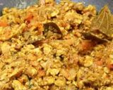 A picture of step 4 of Dhabaa style qeema.