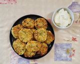 A picture of step 6 of Greek-Style Zucchini Fritters.