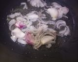 A picture of step 1 of Mattar aloo.