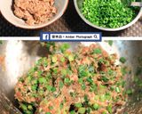 A picture of step 7 of Dumplings (Cabbage Filling + Chive Filling + Corn & Scallion Filling) (Video).