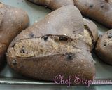 A picture of step 5 of Banana Chocolate French Bread.