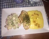 Foto del paso 7 de la receta: Pollo al Orégano con Puré a los Tres Quesos y Ensalada de Brócoli