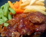 Foto langkah ke 5 dari resep Bistik Daging Giling (Sapi + Ayam).