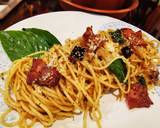 สปาเกตตี้พริกแห้งเบค่อน เส้นแบบอัลเดนเต้ วิธีทำสูตร 3 รูป