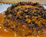 Foto del paso 8 de la receta Cerebro de Carne Picada asada con corazón de Tomate y Salsa sangrienta