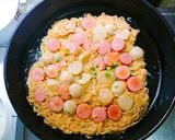 Hình bước làm 4 của món Pizza làm từ mỳ tôm