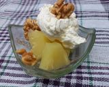 Foto del paso 5 de la receta: Ananá con crema y nueces 🍍😍 | Piña con crema | Fácil y rápida