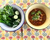 รูปขั้นตอนการทำที่ 4 ของ น้ำพริกอ่องถั่วลูกไก่🍅🌶️ Tomato and Thai Herbs Chilli Paste with Chickpea🍅🥬🫑