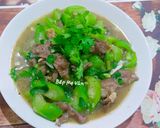 Hình bước làm 4 của món Tim heo xào mướp
