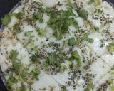 A picture of step 4 of Sandwich Dhokla.