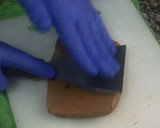 Foto del paso 7 de la receta: Gofio amasado con miel de Palma, Almendras y Pasas“TURRÓN CANARIO” y....Barritas con Chocolate