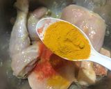 A picture of step 3 of Chicken Tangdi Masala.