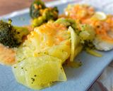 Une image de l'étape 7 de Filets de limande et crevettes aux légumes au Cook Expert.