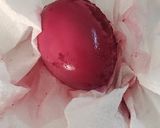 A picture of step 3 of Pink Beet Eggs.