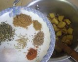 A picture of step 4 of Bhindi Aloo.