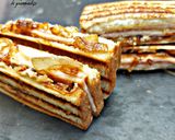 Une image de l'étape 4 de Croque monsieur poulet, oignons confits et comté.