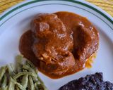 A picture of step 8 of Pork with Three Chiles.