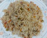 A picture of step 4 of Chicken veggies polaw.