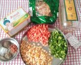 A picture of step 1 of Farfalle Pasta in Cheesy White Sauce.