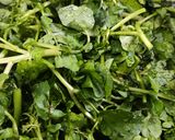 A picture of step 1 of Watercress and Soya Seeds ki Sabji.