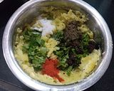 A picture of step 2 of Aloo anardana gujiya.