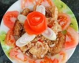 Hình bước làm 2 của món Đậu hủ chiên sả ớt
