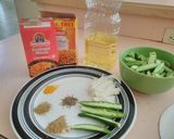A picture of step 1 of Fried kundru.