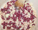 A picture of step 2 of Persian-inspired herby soup (ghorme sabzi).
