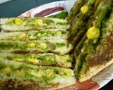 A picture of step 1 of Mix Veg & cheese corn sandwich Mexican style.