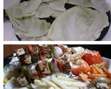 A picture of step 4 of Paneer Shashlik Sizzler.