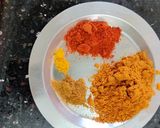 A picture of step 6 of Chettinad mint masala chicken.