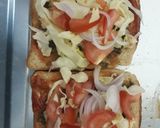 A picture of step 1 of Maggie sandwich.