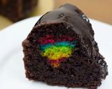 A picture of step 7 of Rainbow hidden heart 💓 cake 🍰.